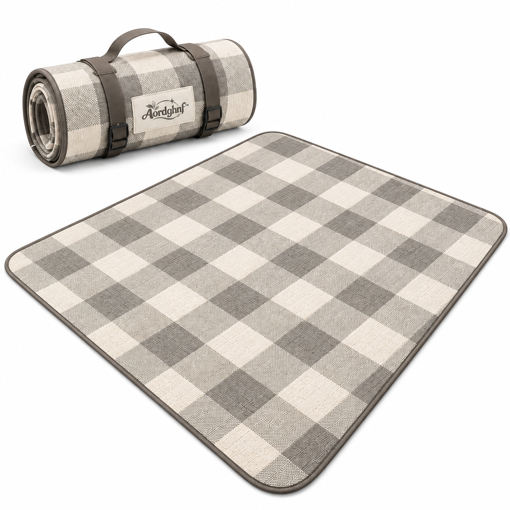 Aordghnf™ MeadowFold 60 × 55 in. Compact Picnic Blanket – Foldable Outdoor Ground Mat