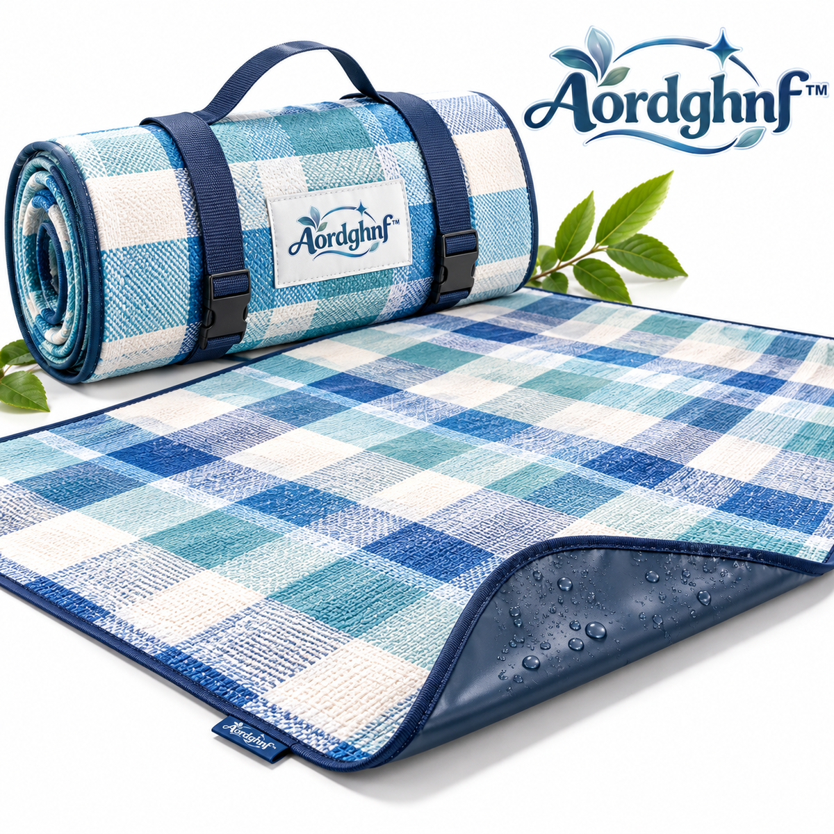 Aordghnf™ MeadowFold 60 × 55 in. Compact Picnic Blanket – Foldable Outdoor Ground Mat