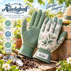Aordghnf™ SoftRoot Lightweight Fabric Gardening Gloves – Breathable Grip Garden Work Gloves