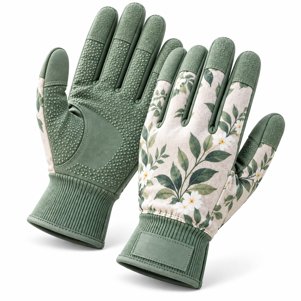 Aordghnf™ SoftRoot Lightweight Fabric Gardening Gloves – Breathable Grip Garden Work Gloves