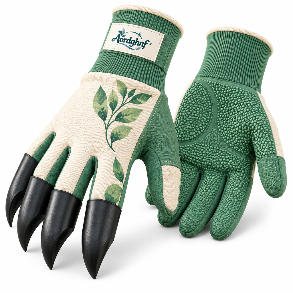 Aordghnf™ RootGrip Garden Weeding Gloves with Fingertip Claws – Digging & Planting Gloves