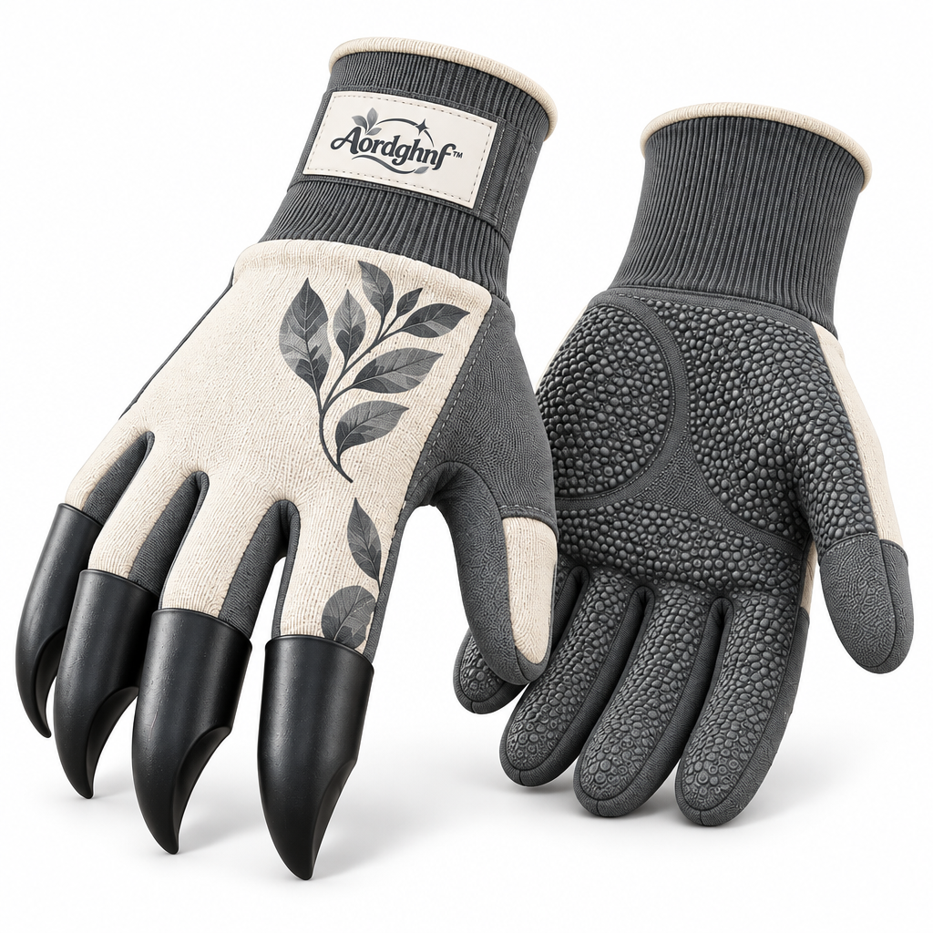 Aordghnf™ RootGrip Garden Weeding Gloves with Fingertip Claws – Digging & Planting Gloves