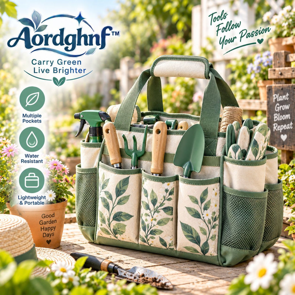 Aordghnf™ GardenCarry Water-Resistant Garden Tool Tote – Lightweight Outdoor Storage Bag with Pockets