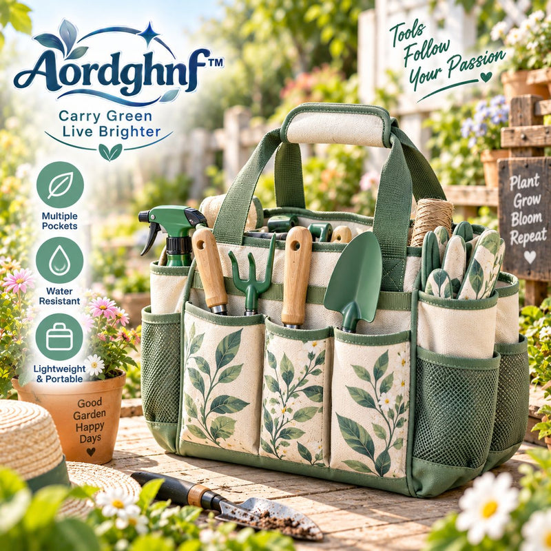 Aordghnf™ GardenCarry Water-Resistant Garden Tool Tote – Lightweight Outdoor Storage Bag with Pockets