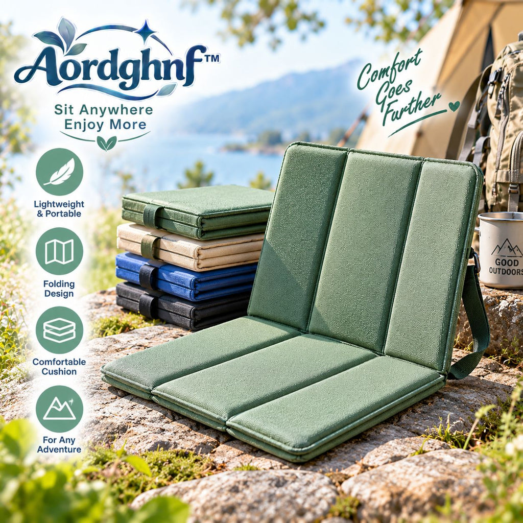 Aordghnf™ TrailRest Folding Outdoor Seat Pad – Lightweight Portable Camping Cushion