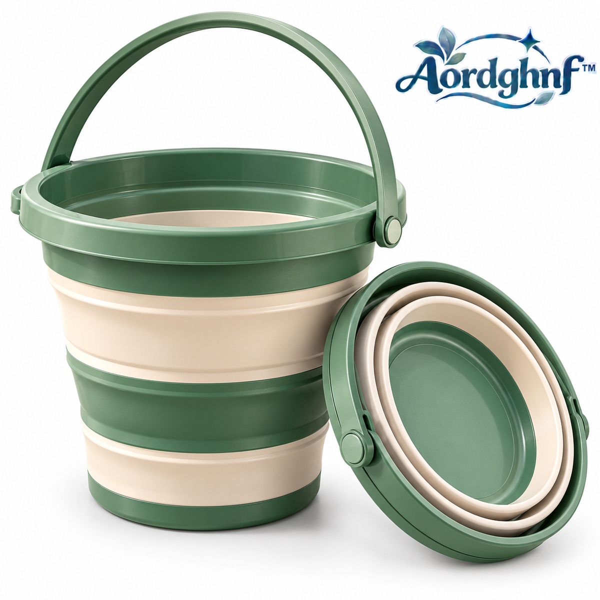 Aordghnf™ FlexPail 2.6-Gallon Collapsible Silicone Utility Bucket – Foldable Outdoor Water Pail