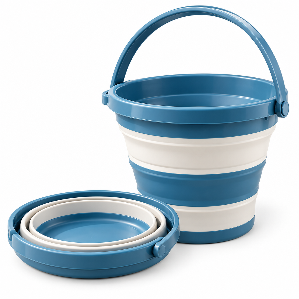 Aordghnf™ FlexPail 2.6-Gallon Collapsible Silicone Utility Bucket – Foldable Outdoor Water Pail
