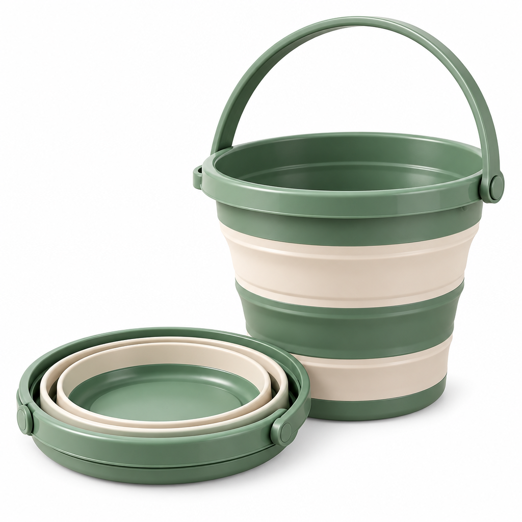 Aordghnf™ FlexPail 2.6-Gallon Collapsible Silicone Utility Bucket – Foldable Outdoor Water Pail