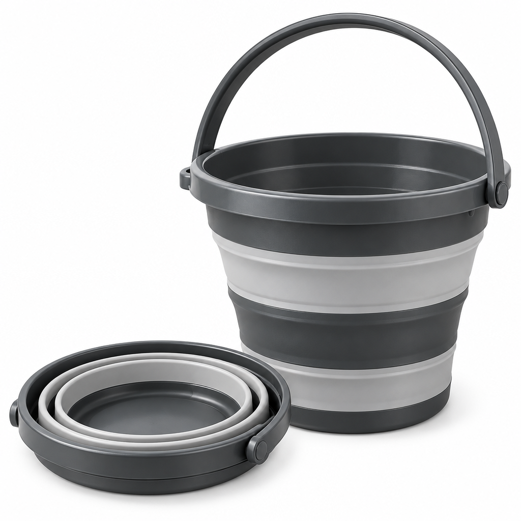 Aordghnf™ FlexPail 2.6-Gallon Collapsible Silicone Utility Bucket – Foldable Outdoor Water Pail