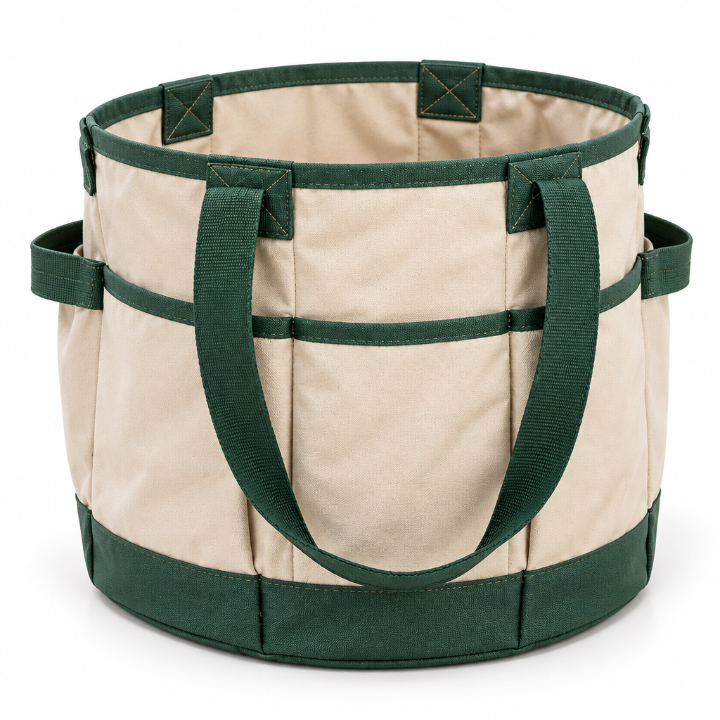 Aordghnf™ OrchardFold Collapsible Canvas Harvest Bag – Foldable Garden Picking Tote