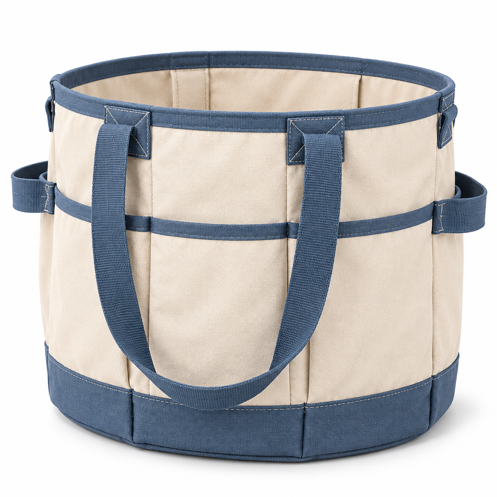 Aordghnf™ OrchardFold Collapsible Canvas Harvest Bag – Foldable Garden Picking Tote