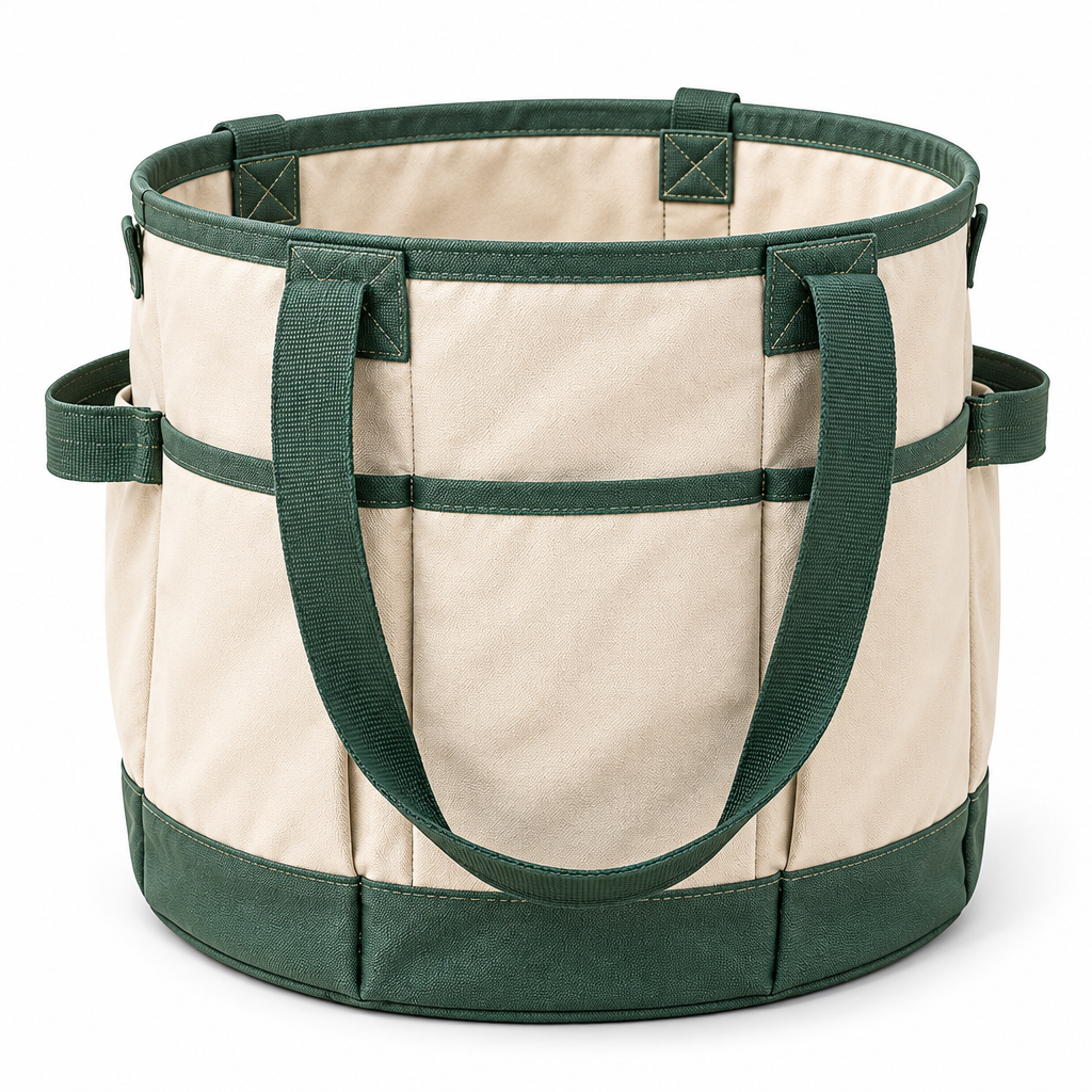 Aordghnf™ OrchardFold Collapsible Canvas Harvest Bag – Foldable Garden Picking Tote
